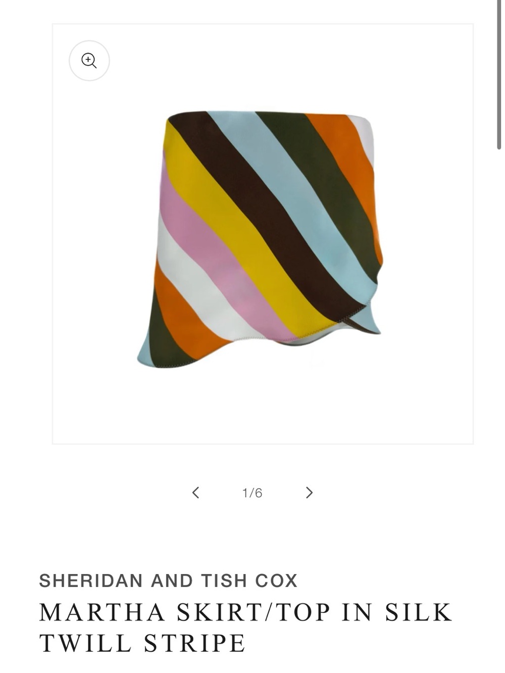 Sheridan For Tish Martha Sherbert Silk Shirt/Skirt - Picture 8 of 8